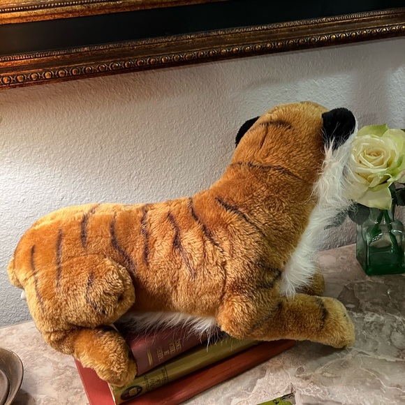 Animal Tiger Cub Plush 18"  Long Laying Down Realistic Stuffed - Picture 11 of 12